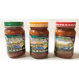 Frog Ranch Hot, Medium & Mild All Natural Salsa 16 oz. (Pack of 3)