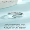 DIOWUS Granddaughter Hug Ring For Hope Rings, Stainless Steel Motivation