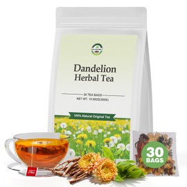 Dandelion Herbal Tea, Liver Detox Tea, Dandelion Tea, Liver Kidney Cleanse & Detox with Dandelion, Goji Berry, Burdock Root, Green Tea and Extra Herbal Ingredients, Kidney Tea, Chrysanthemum Tea, Dandelion Root Tea, Burdock Root Tea (30 Tea Bags(1 Pack)