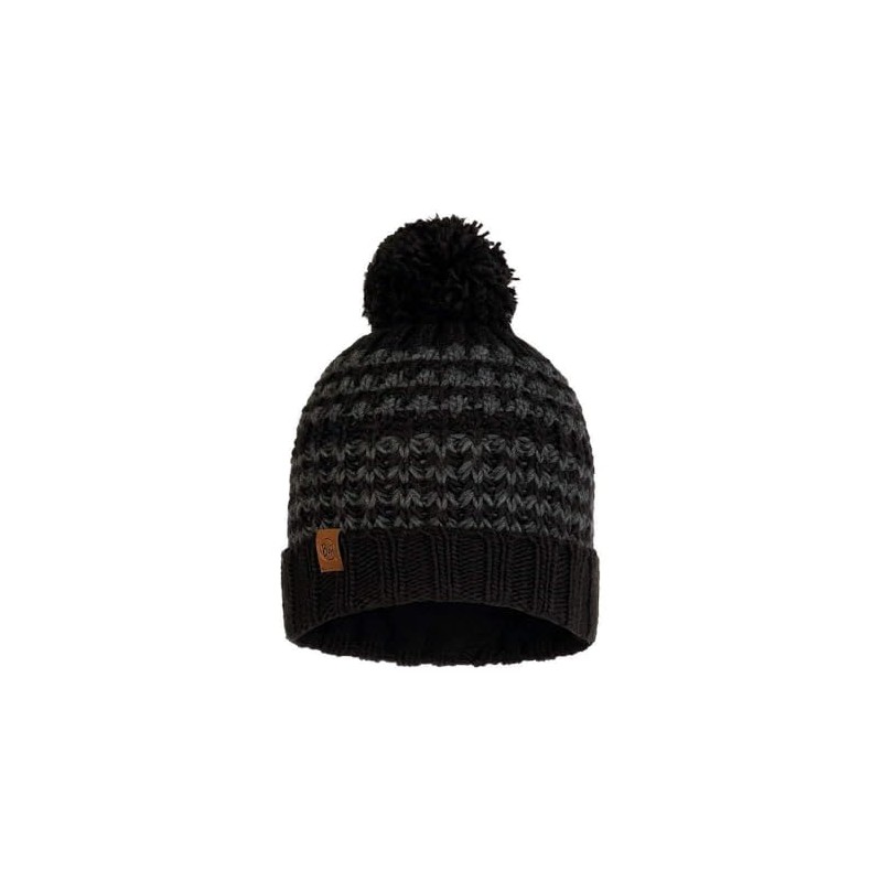 Buff Knitted & Polar Hat, Kostik, Black, One Size
