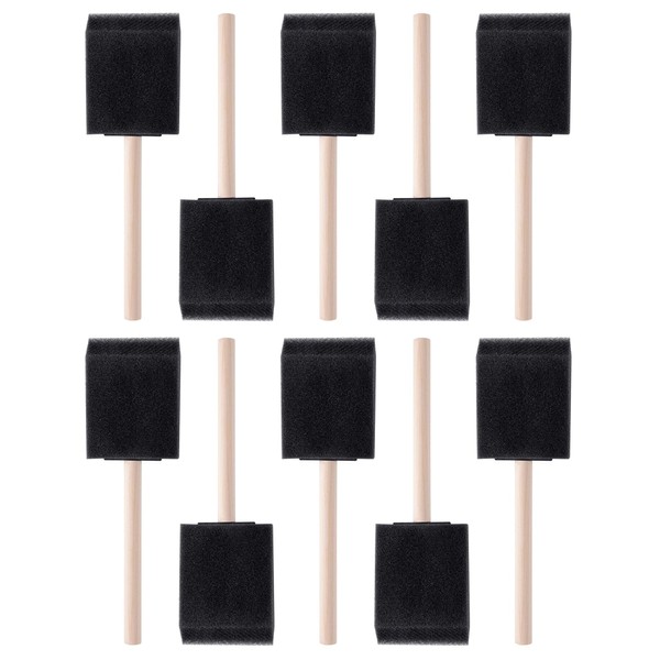 WAFJAMF 10 Pack Poly Foam Paint Brushes 2 Inch Sponge