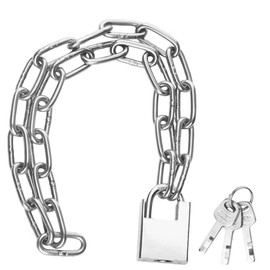 304 Stainless Steel Chain Link, 5mm x 100cm Heavy Duty Chain Links, Motorbike Lock with Padlock, High Security Chain, Bike Locks Chains for Motorbike Bicycle Scooter Lock