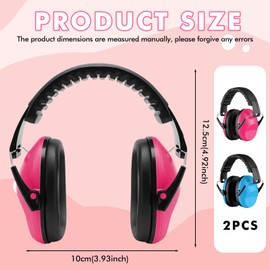 WIYETY Pack of 2 Children's Ear Protections: Noise Protection Headphones Children, Ear Muffs Child with SNR 26 dB Hearing Protection, Baby Headphones Noise Protection, Good Sound Insulation, with