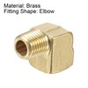 sourcing map Brass Hose Fitting Elbow 1/4 NPT Male to