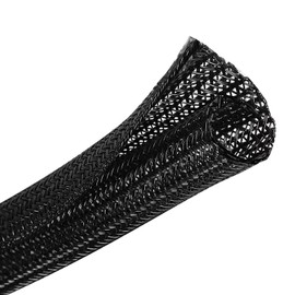 GBSCLOVER Wire Cord Protector Wire Loom Tubing, 25ft - 1 inch Cable Sleeve Split Sleeving for USB Cable，Computer Electrical Wire Power Cord Audio Video Cable Black