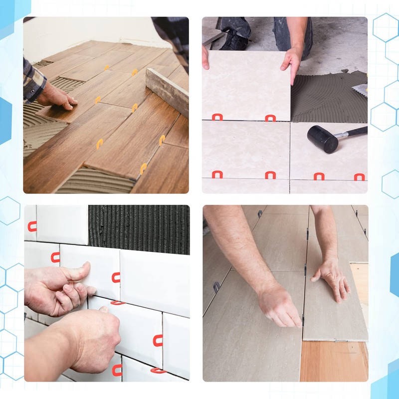 SZSYD 400PCS Plastic Shims, Horseshoe Shims, U Shaped Tile Spacers,