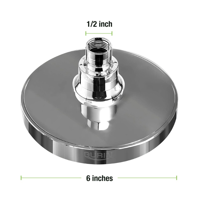 GURIN Shower Head High Pressure Rain Shower head - 6