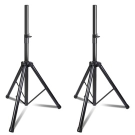 GZGDLJQ Speaker Stands Pair, Universal Speaker Tripod Stand Adjustable Height from 35 to 60 Inch Heavy Duty with 35 MM Compatible Insert for Stage