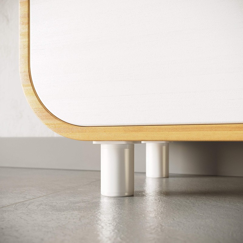 Sossai MFR1 Furniture Feet, Set of 4, White, 100 mm