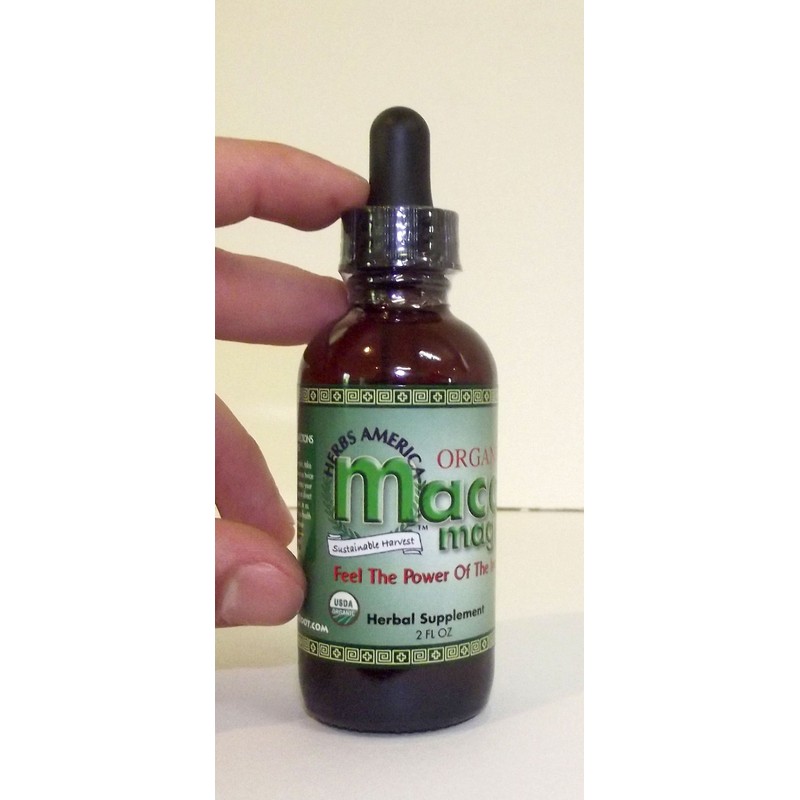 Maca Magic USDA Organic Maca Extract Glass Bottle with Glass