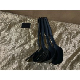 New Tupperware Beautiful Set 5 Compact Utensils: Spatula, Ladle, Spoon & Skimmer