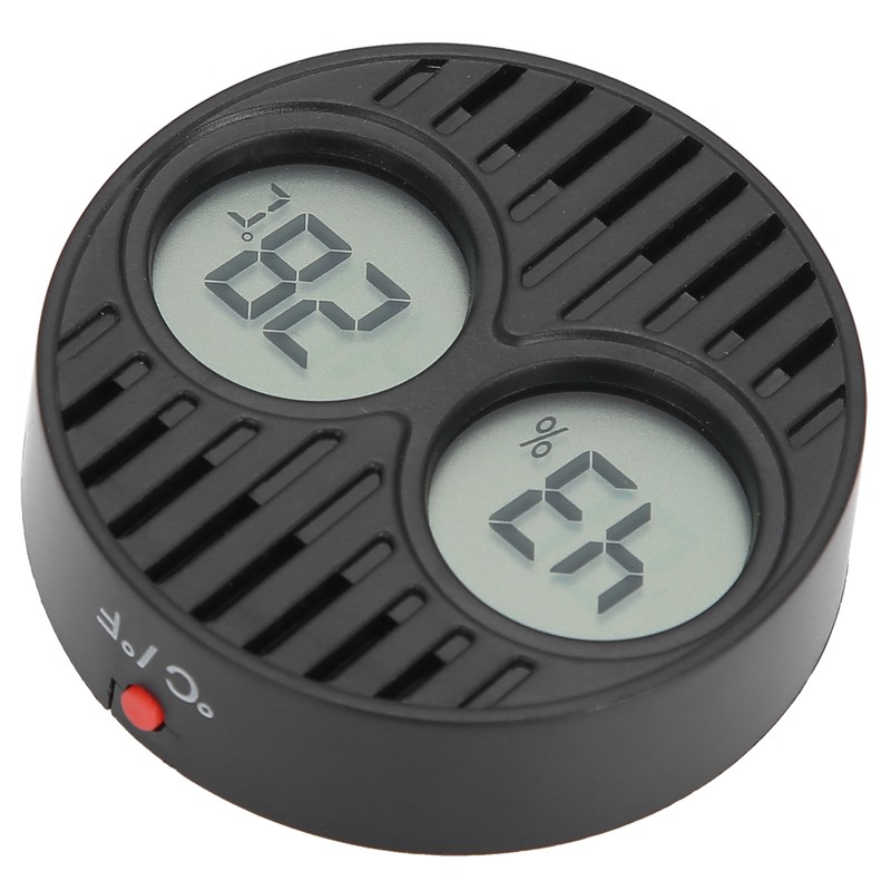 Round Hygrometer Thermometer ℃/℉ Digital Display High Accuracy Cigar Box