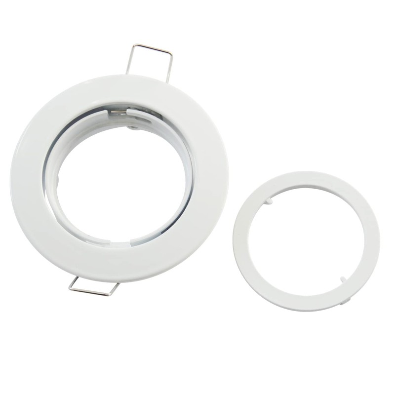 lighteu, 10x Flush-Mounted Spotlight Aluminium Frame, recessed GU10, MR16 (GU5.3)