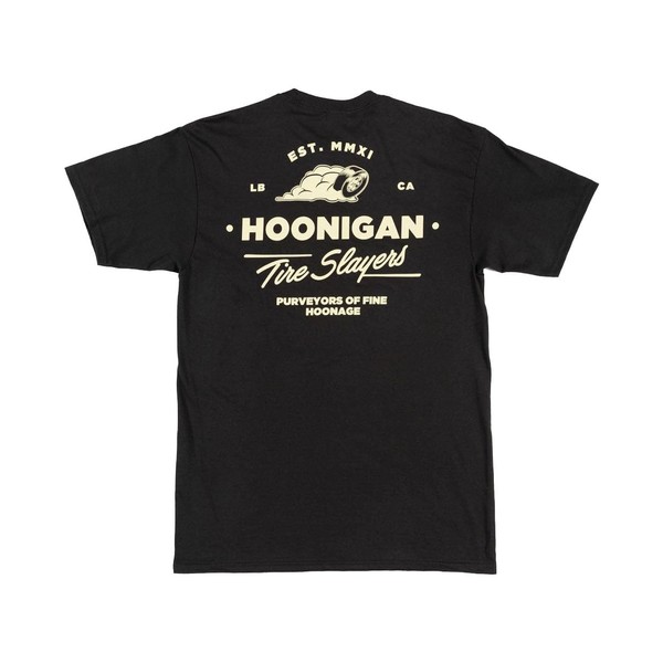 Hoonigan Cheater SLICKS Short Sleeve Tee Black/Cream / 2XL