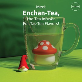 OTOTO New Enchan-Tea Infuser - Gnome Tea Strainer, Mushroom Gifts, Cute Kitchen Accessories, Reusable Loose Leaf Steeper, Tea Accessories