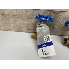 American Valve Lot of 3 Valve G60S 1/2"Lead Free Brass Sweat Stop / Waste In-Line Valve 1/2-In