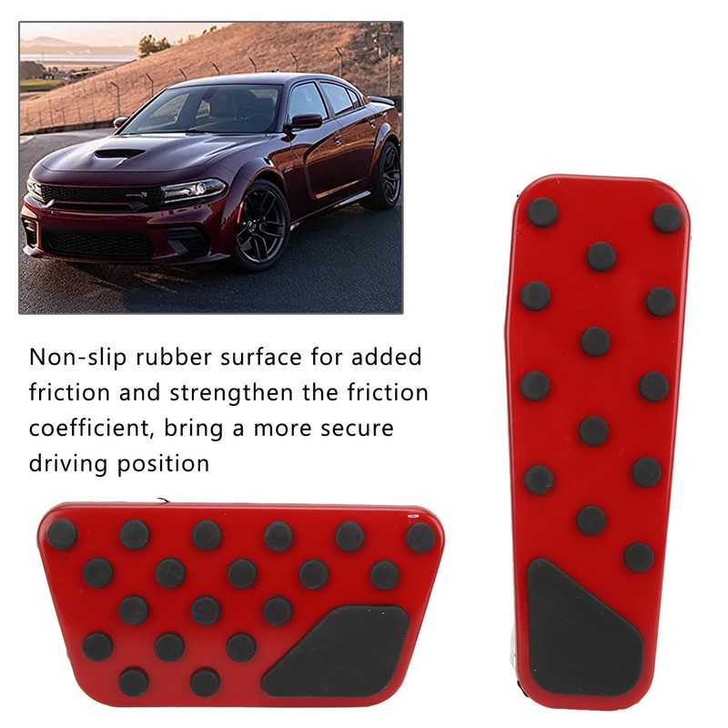 2PCS Accelerator Brake Pedals Anti Slip Foot Rest Plate Replacement