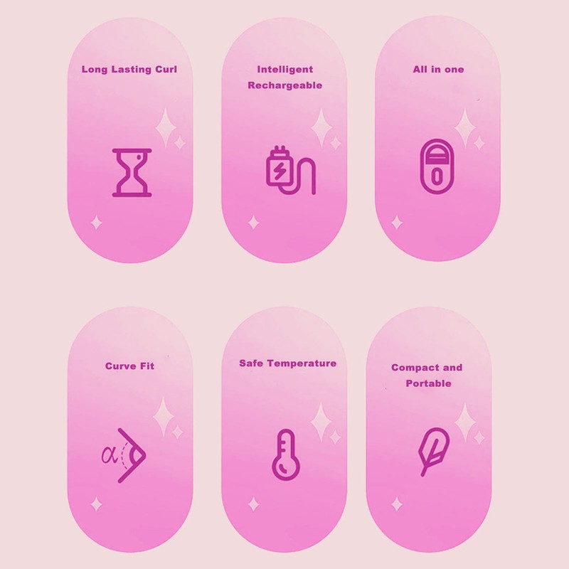 Heated Electric Eyelash Curler USB Charging Rechargeable Curly Lash Curler