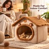 Foldable Pet House for Indoor Resting - Removable Washable Cat