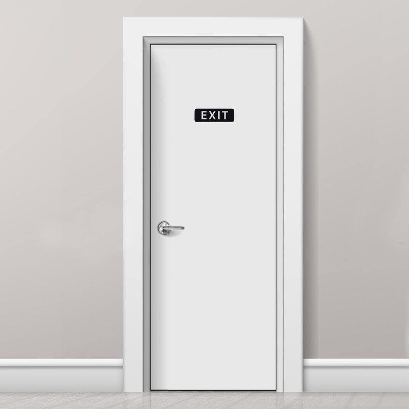 PATIKIL Self Adhesive Exit Sign, Acrylic 6"x2" Waterproof Door Sticker