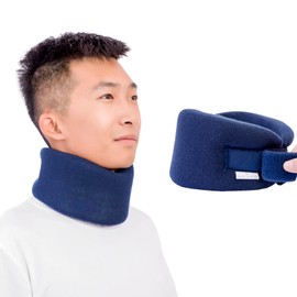 Neck Braces for Neck Pain and Support High-Density Comfort Cervical Collar for Vertebrae Stable and Aligned, Relieve Injury Spine Pressure – Neck Brace for Women & Men Sleeping, Working, Posture (Blue, X-Large)