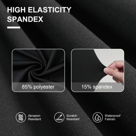 Trlyc 100 Pcs Spandex Chair Covers for Dining Chairs Stretch Polyester Dining Chairs Slipcovers for Wedding Party Decor Banquet Flat-Front Chair Cover (Black)