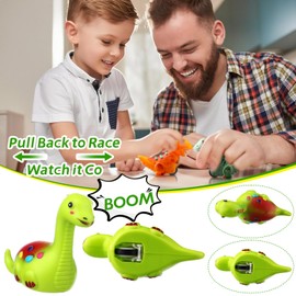 Soulchen 36 Pcs Dinosaur Pull Back Cars for Kids Toddlers Dinosaur Toys Pull Back Toy Cars Pinata Fillers Goodie Bag Stuffers Classroom Prizes for Boys Girls