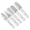 5pcs 1/4inch Hex Shank High Speed Steel Burrs Rotary Files