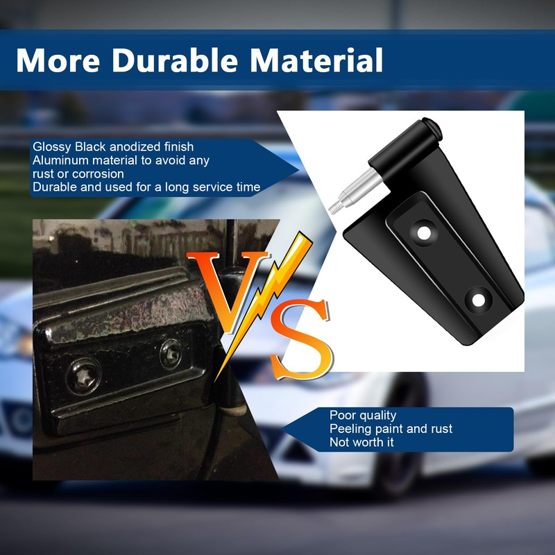 B.ZSSY Door Hinge Kit Compatible with 2007-2018 Wrangl-er JK JKU