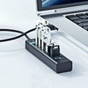 USB 3.0 Hub, 7-Port USB Data Hub Splitter for Laptop,