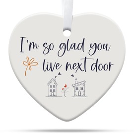 Neighbor Christmas Ornaments 2024, Neighbor Gifts, Gifts for Neighbors Women, Gift for Neighbor Friend, Ceramic Christmas Ornament