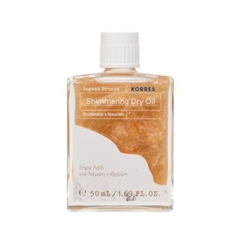 KORRES AEGEAN BRONZE Olio per la cura del corpo, olio per il corpo vegano effetto bagliore, olio abbronzante per corpo, capelli e viso per pelle estiva luminosa, 50 ml