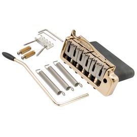 Wilkinson WVP-SB 54mm SUS Stainless Steel Saddles 2-Point Guitar Tremolo Bridge with Full Solid Steel Block for Import Strat and Japan Strat, Gold