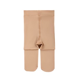 leg elegant Girls Microfiber Soft Opaque Footed Dance Tights and Stockings (Dark Tan,8-10)