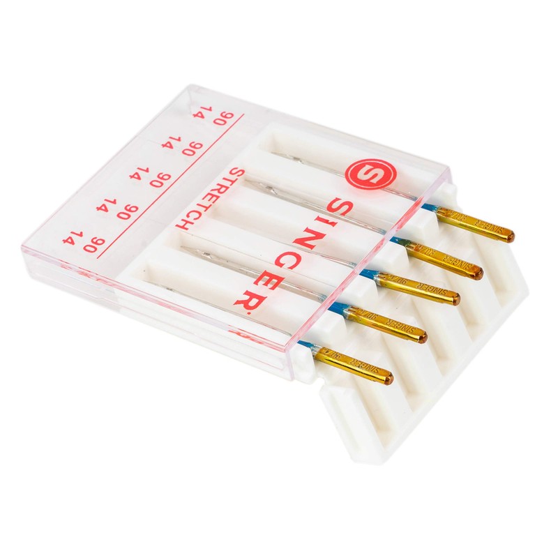 SINGER 04721 Size 90/14 Stretch Sewing Machine Needles, 5-Count ,