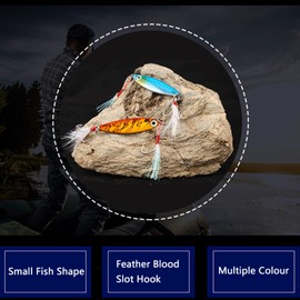 5 Piece Fishing Lure Artificial Bait, Fishing Accessory Set, 20 g Fishing Lure, Sequin Artificial Bait, Fishing Wobbler Swimbait, Artificial Bait, Freshwater Saltwater Fishing Set for Pike, Zander,