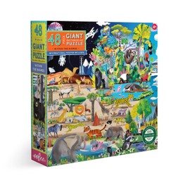 eeBoo: Within The Biomes 48 Piece Giant Jigsaw Puzzle for Kids, Multi, Aids in Development of Pattern, Shape, and Color Recognition, Offers Children a Challenge