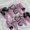 Pink Gyaru Cosplay Handmade Nail Tips - Coffin Egg /