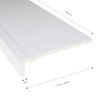 White, 150mm UPVC Ogee Fascia Capping 9mm 5m Length Cellular