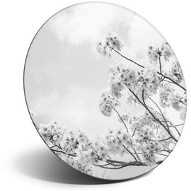 Destination Vinyl ltd Magnet for Refrigerator, Fridge BW - Cute Cherry Blossom Tree Flowers for Office, Cabinet and Whiteboard, Magnetic Stickers, 41472
