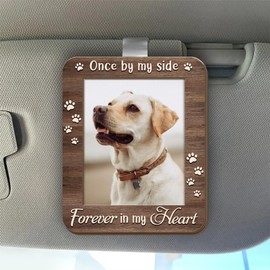 Hyturtle Dog Memorial Gifts for Loss of Dog Sympathy Gift, Loss of Pet Frame Visor Photo Clip, Pet Car Accessories, Pet Loss Picture Frame Car Visor Photo Clip