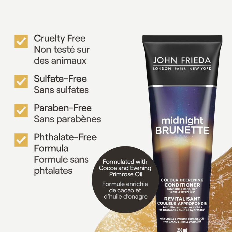 John Frieda Midnight Brunette Colour Deepening Conditioner for Nourished Rich