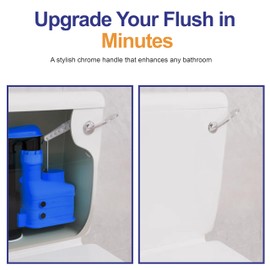 Universal Dual Flush Toilet Syphon 1½" BSP Adjustable 7.5"–9.5" Internal Overflow WRAS Approved + Chrome Toilet Cistern Handle Adjustable Arm – PlumbEZ Toilet Flush System Replacement Kit