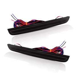 GTINTHEBOX Smoked Lens LED Rear Bumper Reflector Brake Tail Light for 2015-2019 Dodge Challenger