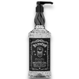 Bandido Shaving Gel Men Shaving Gel (1000 ml) Transparent Men Shaving Men Non-Foaming Precise Shaving of Beard Contours Can Be Used with Any Razor Blade Razor Men (Metallic Silver)