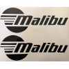 Malibu Boat 24” Black Decals Vinyl High Quality New Stickers