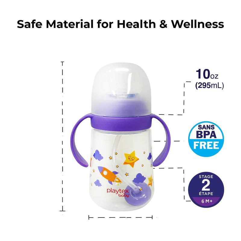 Playtex Baby® Weighted Straw Cup with Handles, 2 Count -