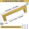 Fiabgum 5 Inch Gold Cabinet Handles,10PCS Cabinet Pulls,Square Kitchen Hardware