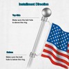 Flag Pole Rings, Aluminum Alloy Flagpole Rings 360° Rotating Anti