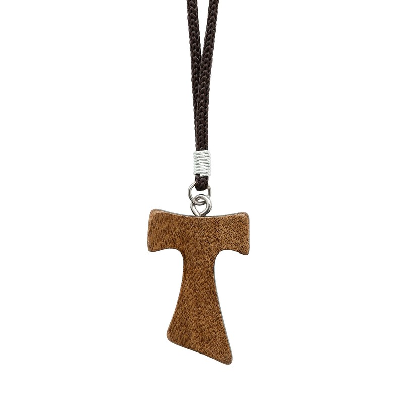 Intercession Wooden TAU Cross (Walnut)
